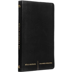 Bíblia Sagrada Slim | NVI | Letra Normal | Capa Luxo Preto