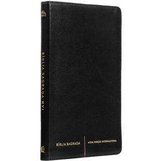 Bíblia Sagrada Slim | NVI | Letra Normal | Capa Luxo Preto em Oferta na Shopee