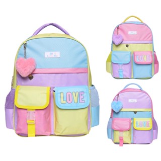 Mochila Escolar Infantil Love Colorida 16" Yins YS42183