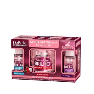 Kit DaBelle Hair Intense Explosão de Brilho Hidra-Fortificante 400g - (3 produtos)