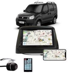 Multimídia Fiat Doblo Espelhamento Bluetooth USB SD Card + Moldura + Câmera Borboleta