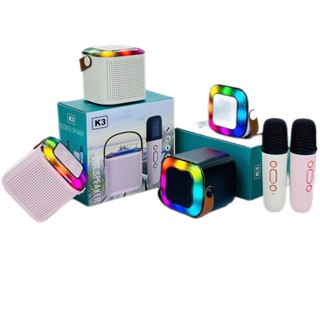 K3 Alto-falante Bluetooth Karaoke com Microfone, Luzes LED e Diversão para Toda a Família Fang