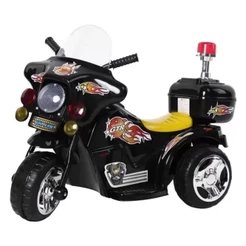 Mini Moto Elétrica Triciclo Infantil Polícia PRETA BW006PR IMPORTWAY