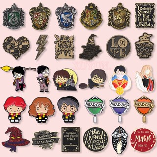 50 Estilos De Filmes Da Academia Mágica Alfinetes Periféricos De Esmalte Harry Potter Series Broches De Metal Crachás De Escudo Acessórios De Vestuário Jóias Presentes