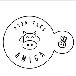 Stencil Para Bolo Flork Para Bens Amiga (vaca) - 1 Unidade - Sonho Fino - Rizzo
