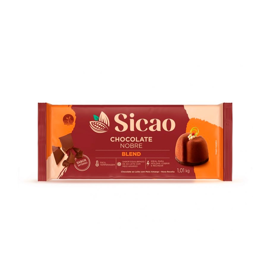 Chocolate Nobre Blend - Barra - 1,01 kg  - 1 unidade - Sicao - Rizzo - Food & Beverages