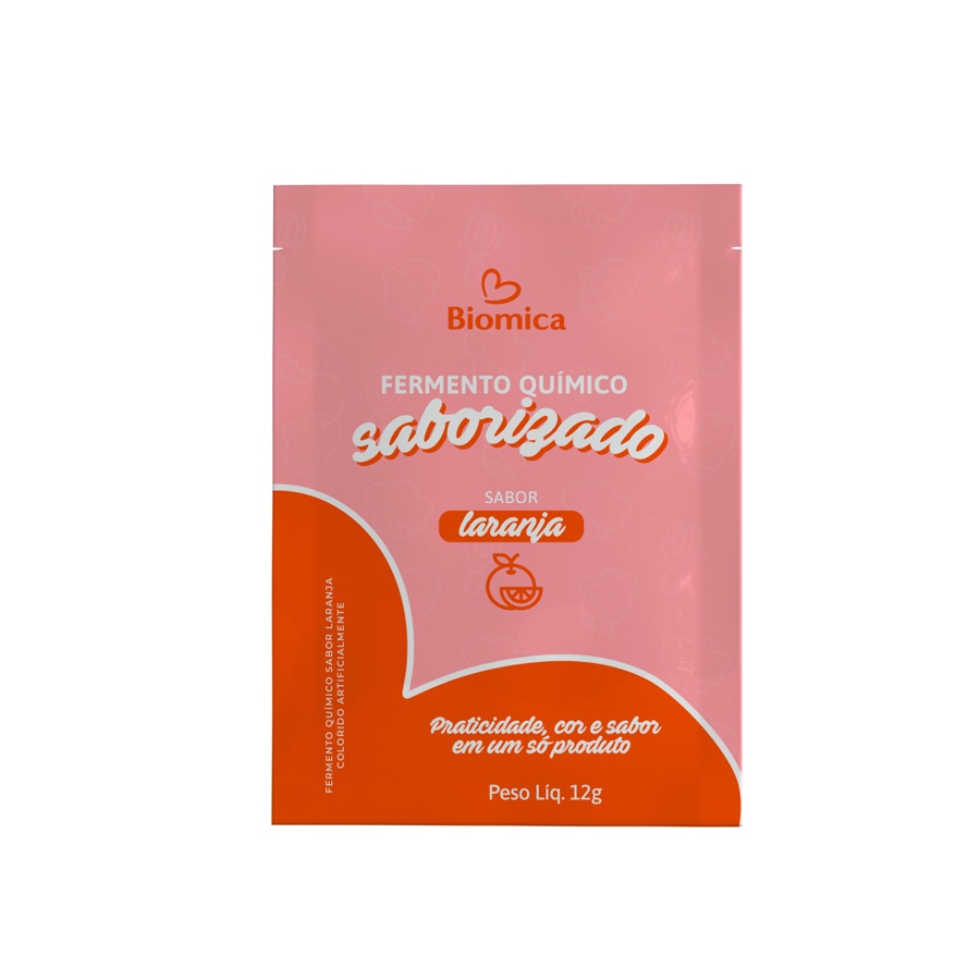 Fermento Químico em pó - Sabor Laranja - 12g - 12g unidades - Rizzo