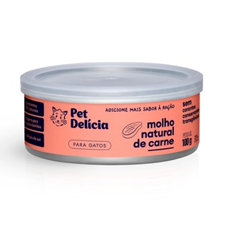 Molho Natural Para Gatos Pet Delícia Sabor Carne 100g em Oferta na Shopee