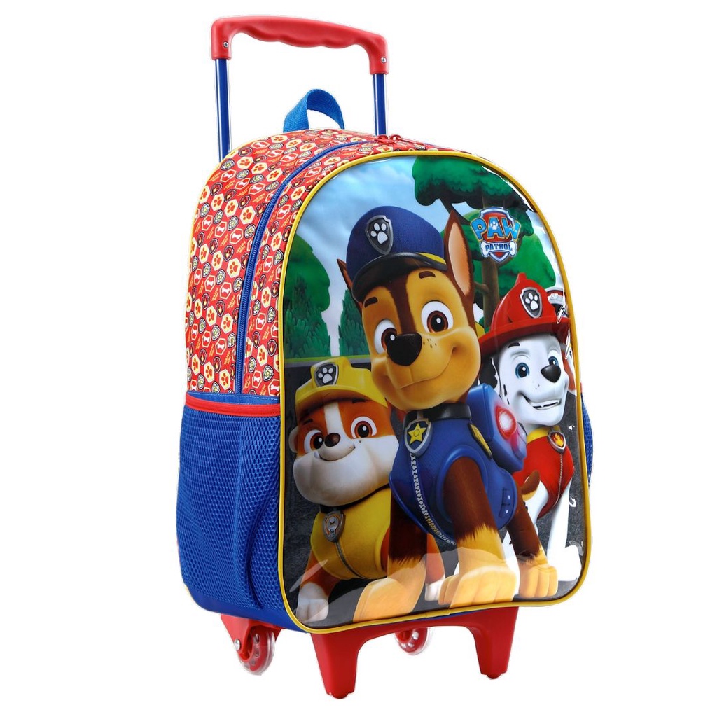 Mochila/Mala escolar infantil com Rodinhas Patrulha Canina ou Homem Aranha Xeryus - Baby & Kids Fashion