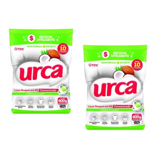 Kit 2 Lava Roupas Pó Concentrado Coco Urca Sachê - 800G em Oferta na Shopee