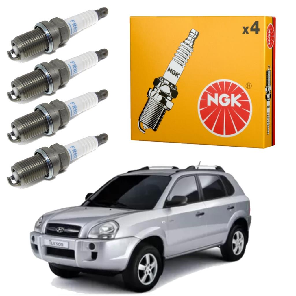 Jogo De Vela Hyundai Tucson 2.0 16v Flex Desde 2013 Ngk Fr6e em Oferta na Shopee