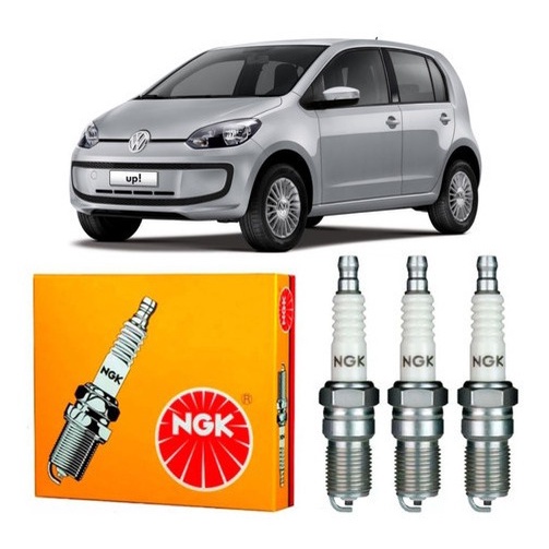 Jogo de 3 Velas Ignicâo Vw Ngk Gol Fox Polo Up Voyage 1.0 12v EA211 MPI CSEA 2016 2017 2018 2019 em Oferta na Shopee
