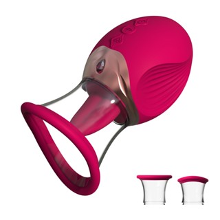 HESEKS Mini Lambendo Língua Vibrador E Estimulador De Clitóris Recarregável Com Funções De Vibração, Balanço, Sucção Masturbador Feminino - Pussy Sucker | Disponível Em 2 Cores