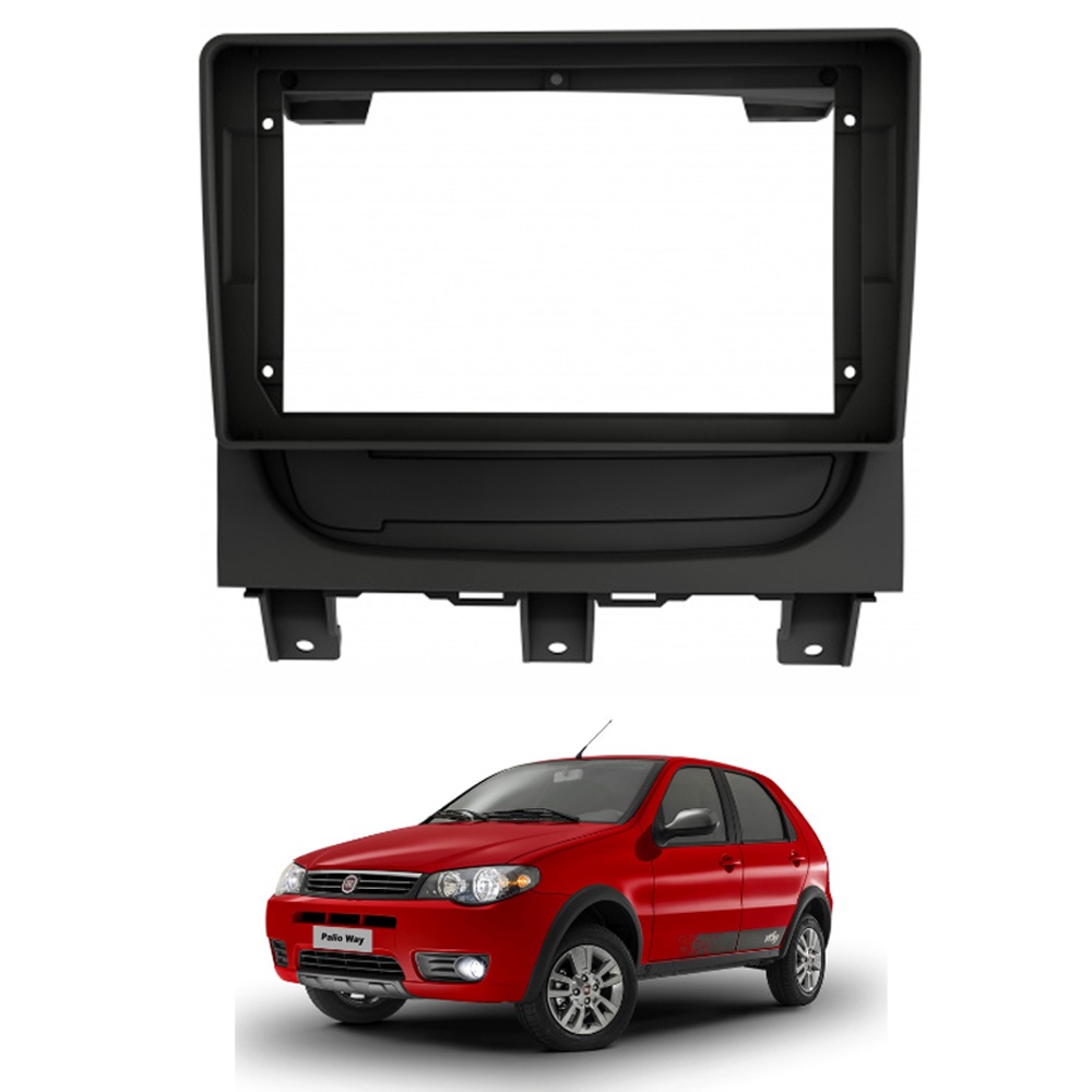 Moldura Multimidia 9 Polegadas Fiat Palio Way 2014 a 2018