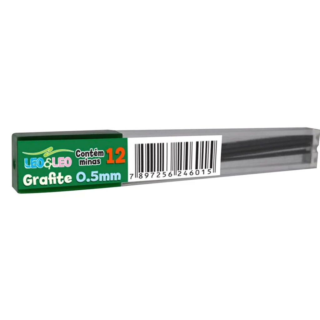 Grafite para Lapiseira 0,5 mm HB Tubo 12 minas  Leo&Leo ( UNIDADE)