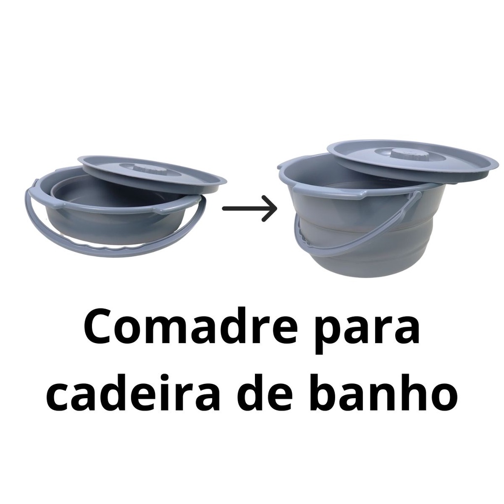 Coletor/ Comadre Retrátil Para Cadeiras De Banho Dellamed
