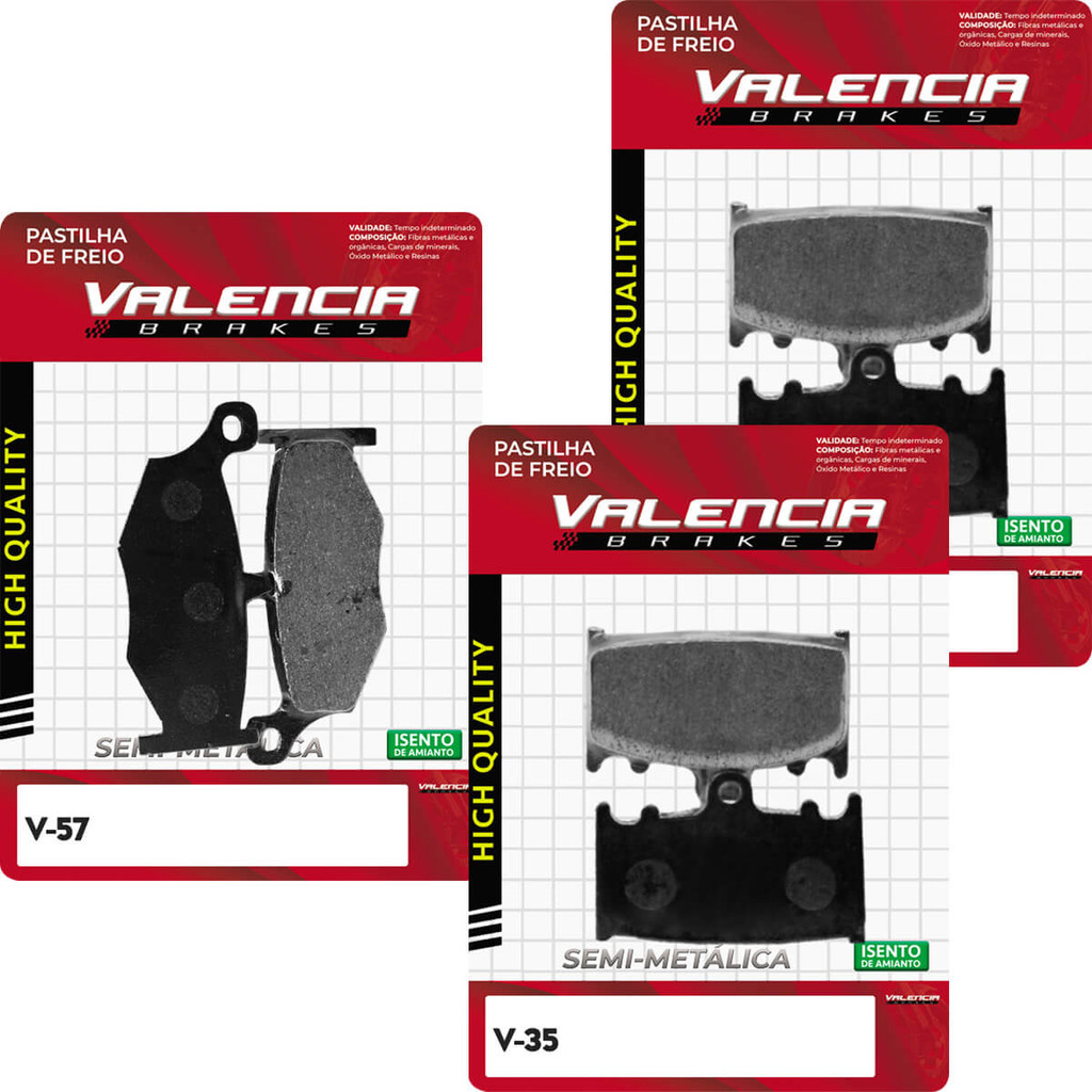 Jogo Pastilha Freio Dianteiro+Traseiro Suzuki Gsr 600 Valencia Brakes