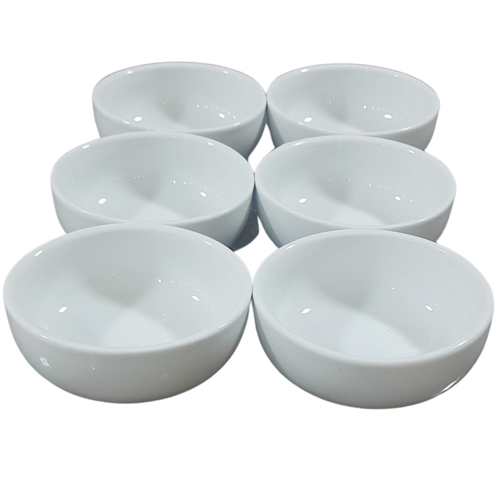 Kit 6 Tigelas Mexicanas Cumbucas 350ml - Porcelana Branca