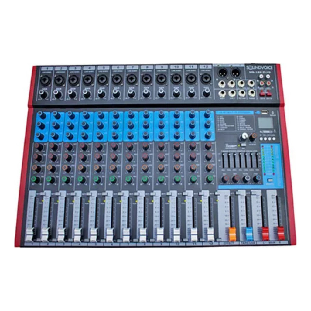 Mesa De Som Soundvoice Ms122 Plus 12 Canais Analógica