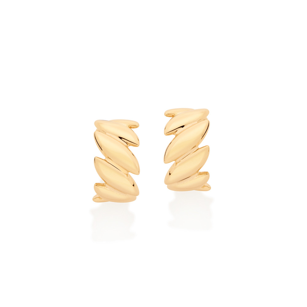 Brinco Rommanel Argola Navetes Banhado A Ouro 18k - 527091
