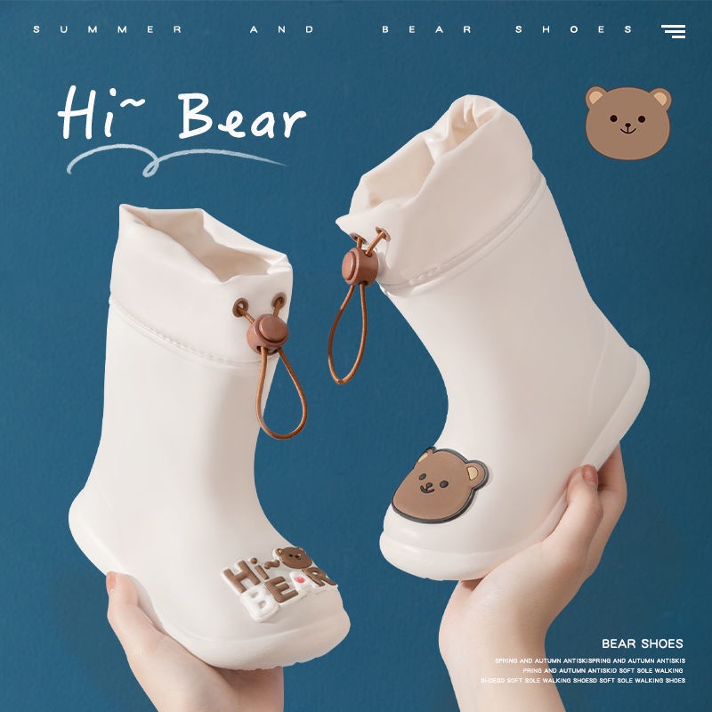 Sapatos De Chuva Infantis Para Jardim De Infância , Novas Botas Antiderrapantes À Prova D'água Meninas , Pacote De Boca