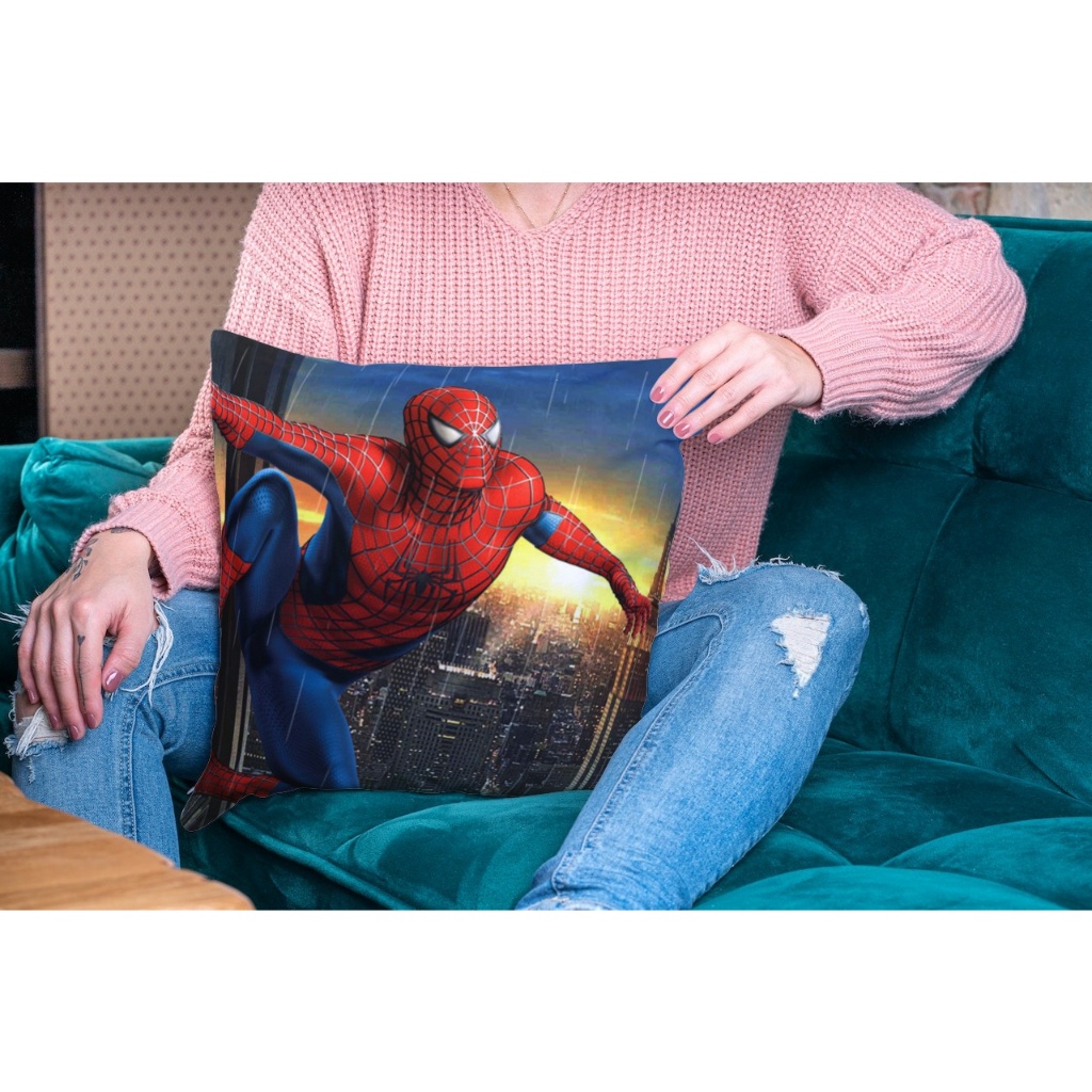 capa de almofada homem aranha 45x45 em Oferta na Shopee
