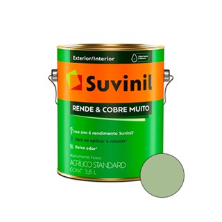 Tinta Acrílica Rende e Cobre Muito Uva Verde Fosco 3,6L - SUVINIL