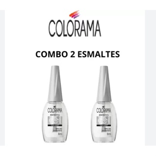 Kit Esmalte Colorama Top Coat Gel Brilho Diamante  Com 2 Unidades 8ml Cada em Oferta na Shopee