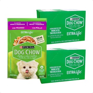 Kit 30 Ração Úmida Dog Chow Sabor Frango para Cães Filhotes Raças Mini e Pequenas - 100g em Oferta na Shopee