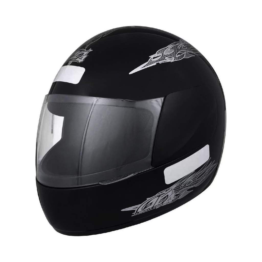 Capacete Preto Tamanho 58 Pro Tork Viseira Cristal Casco Em ABS E Cinta Jugular Fecho Reve...