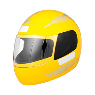 Capacete Amarelo Tamanho 56 ProTork Com Viseira Cristal Casco Em ABS E Cinta Jugular Com Fecho Revestido Em EPS
