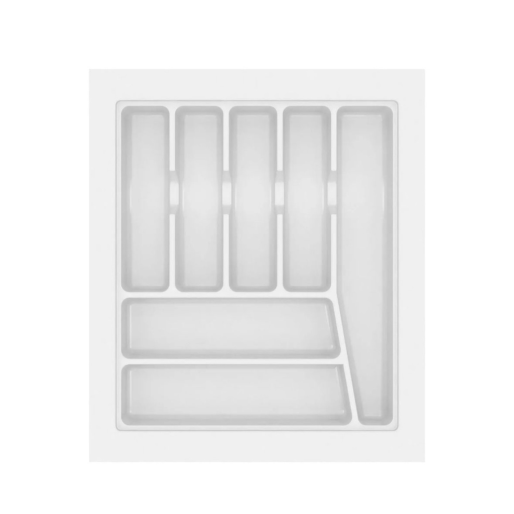 Organizador De Talheres Gaveta Ajustavel Cortavel 7 Divisorias Porta Utensilios Separador Branco Cango LJ-033