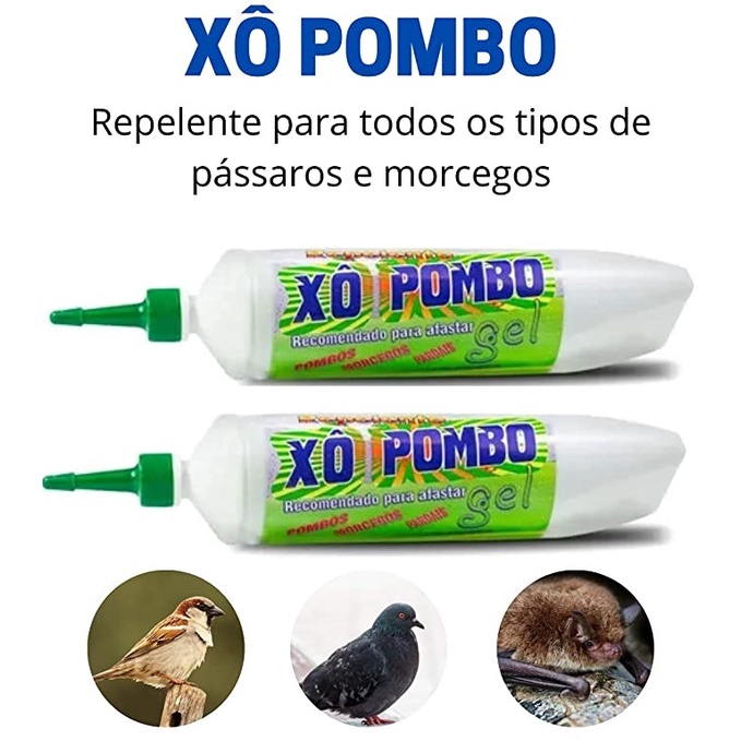 como acabar com pombos e morcegos repelente gel kit 2x 250g
