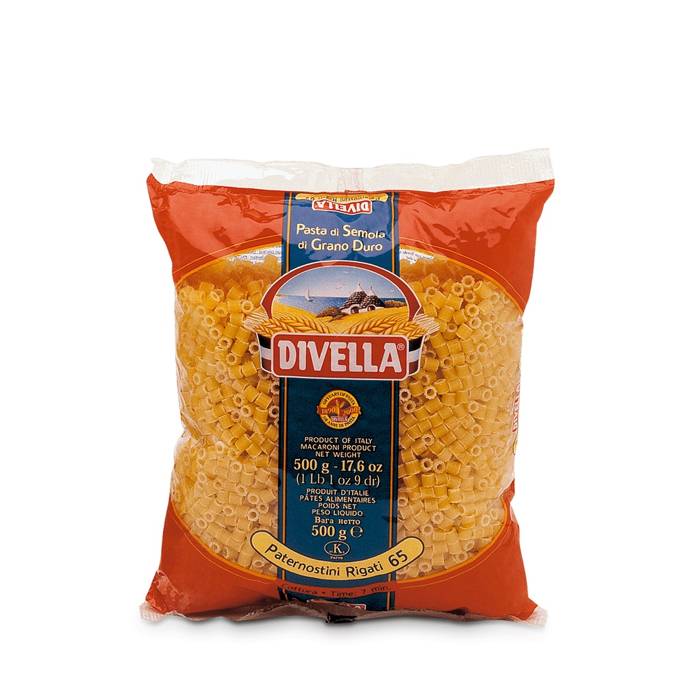 MACARRÃO DIVELLA 65 PATERNOSTINI RIGATI 500G em Oferta na Shopee