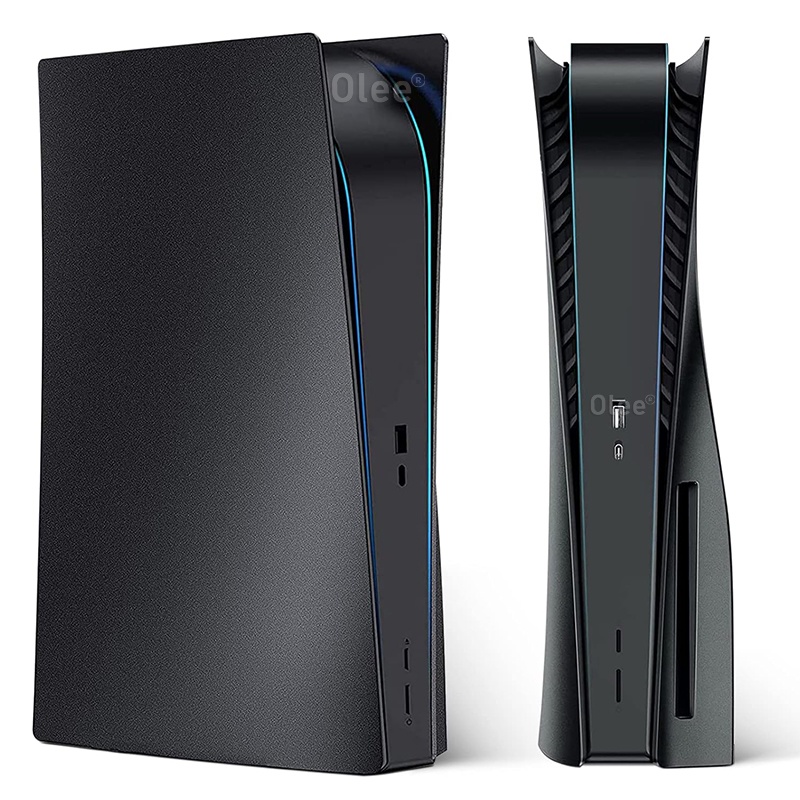 PS5 Disc Edition Matte Black Face Plate Cover Shell Skin Case Para Play Station 5 Console