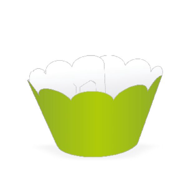 Wrapper Cupcake Tradicional - Verde Limão - 5cm x 22cm - 12 unidades - Nc Toys