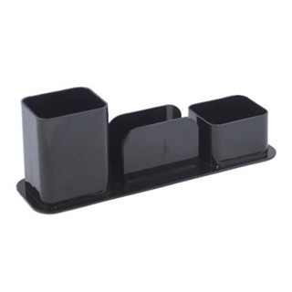 Porta canetas triplo preto Dello
