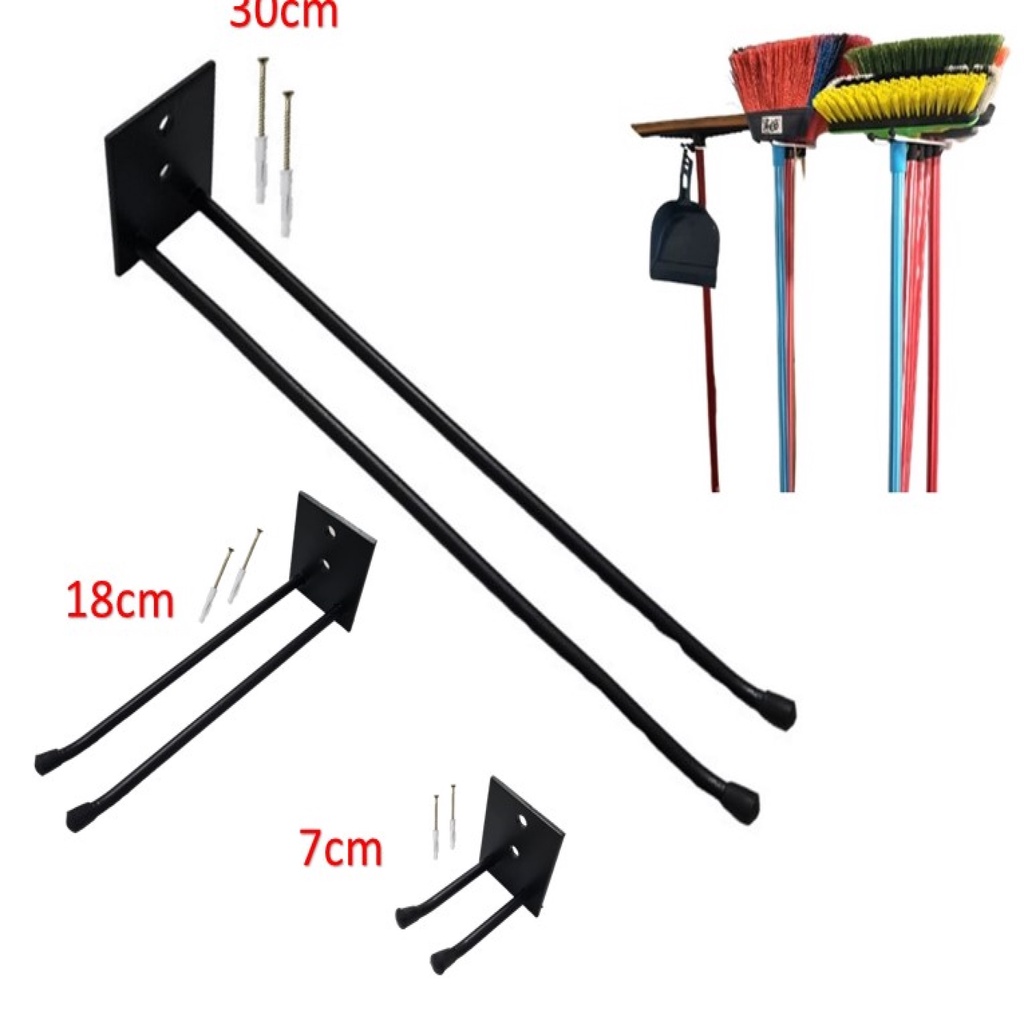 Suporte Porta Vassoura Rodo de Parede Organizador Gancho Incluso Parafusos e Buchas em Oferta na Shopee