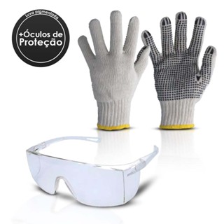 EPI LUVA PIGMENTADA TAM 9 + ÓCULOS DE PROTEÇÃO SKY WPS0206