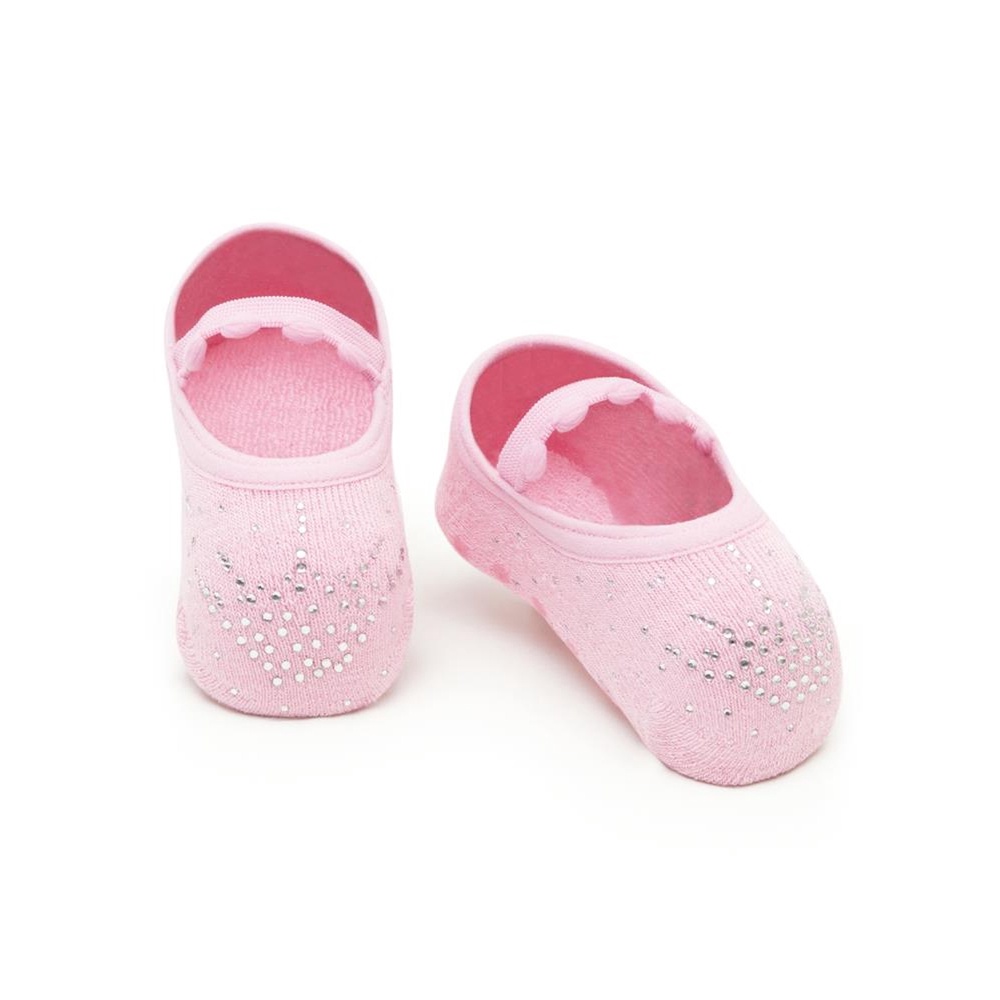 Meia Bebê Infantil Menina Sapatilha Antiderrapante com Aplique Princesa Puket em Oferta na Shopee