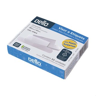Visor E Etiqueta Para Pasta Suspensa Branca C/ 50 Unid Dello