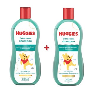 Kit com 2 Unidades de Shampoo Infantil Huggies Extra Suave 200ml