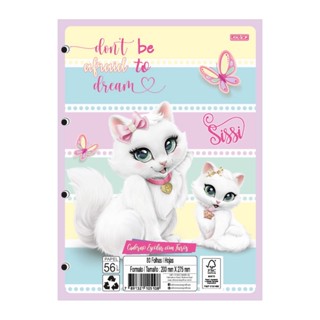 Bloco de Folhas Para Fichário Sissi 2024 80 Folhas Tamanho 20 x 27,5 cm - São Domingos
