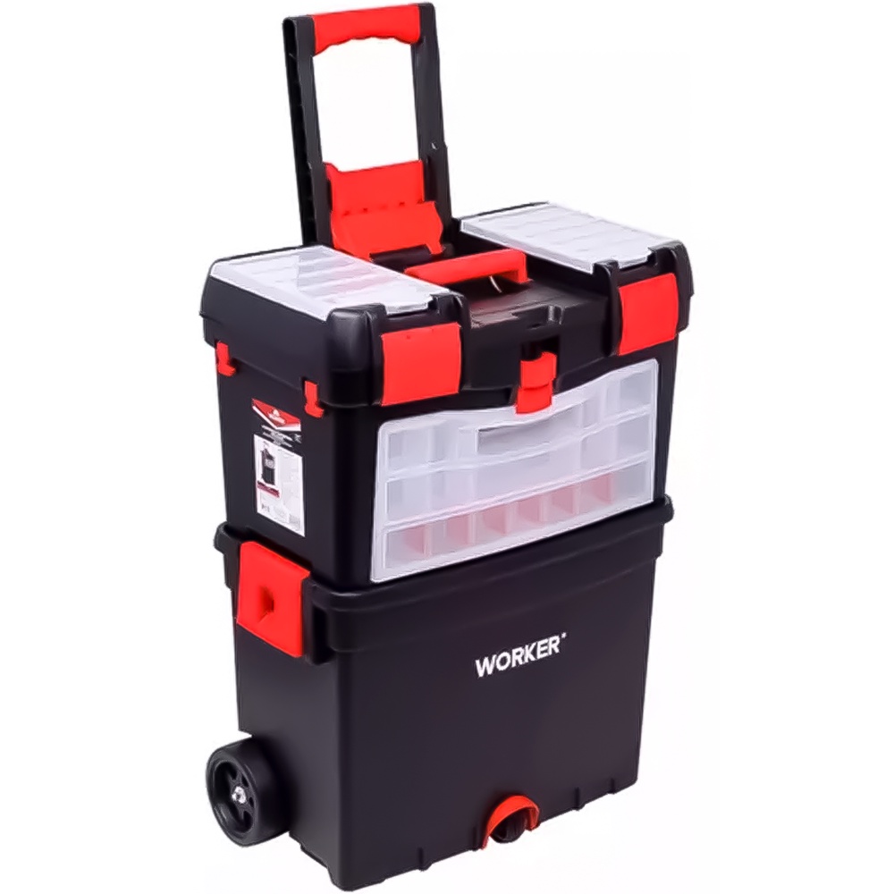Carrinho Caixa De Ferramentas Plástico Com Rodinha Alça Organizador 18 Pol.  Resistente Profissional em Oferta na Shopee