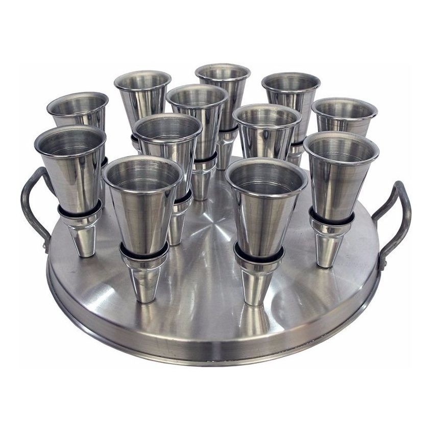 Forma Para Pizza Cone 10cm Aluminio 12 Cavidades para Pizzas Gastrobel