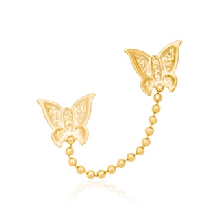 Brinco Rommnel folheado a ouro 18k borboleta em Oferta na Shopee
