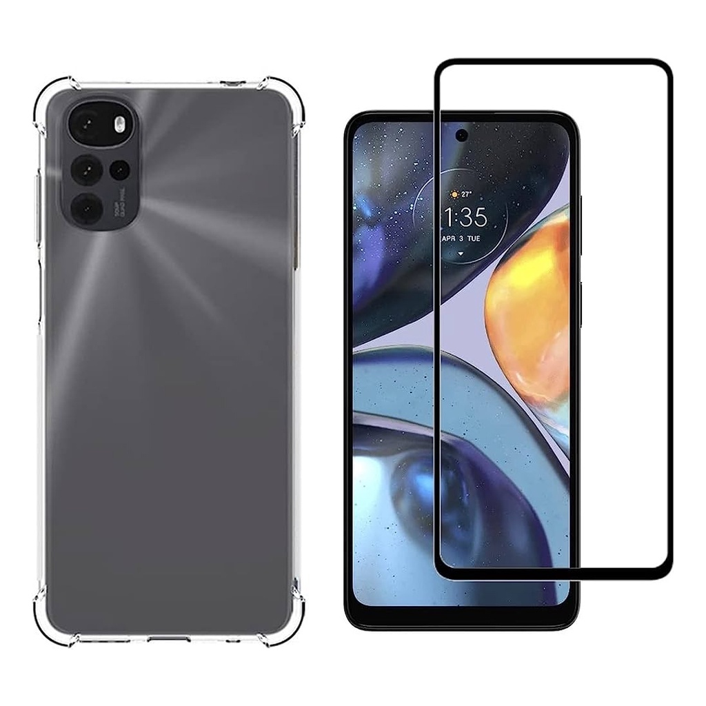 Capa Case Capinha Anti Impacto Para Moto G22 + Película 3D Vidro Temperado