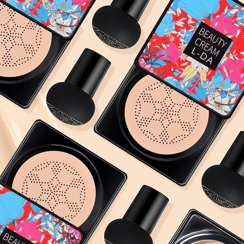 BB Cream/Base/Corretivo com Esponja com Formato de Cogumelo / Base Clareador Maquiagem Creme Clareador Cor Marfim em Oferta na Shopee