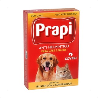 Prapi Coveli Vermífugo para Cães e Gatos - 4 Comprimidos