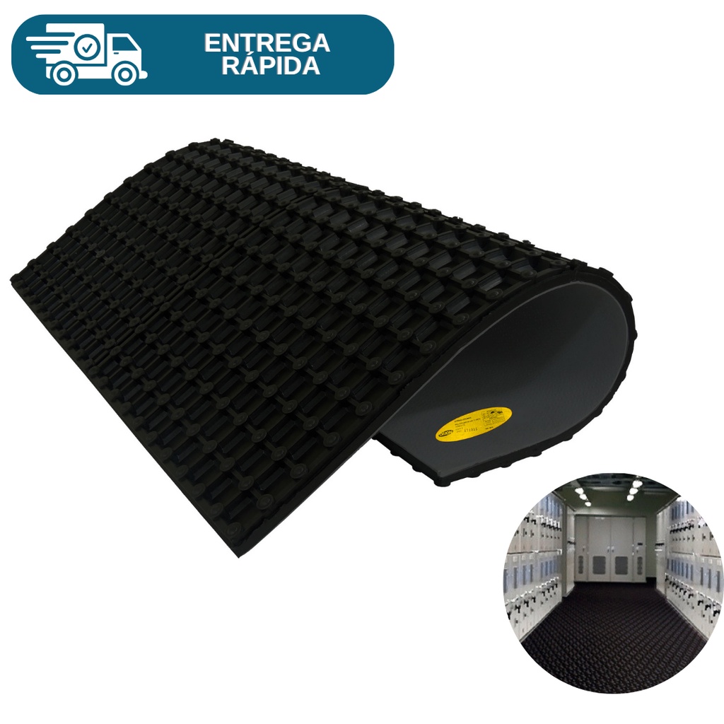Estrado Isolante Elétrico Alta Tensão Borracha Classe 2 20kv 17.000v 1m x 1m x 25mm Orion Tapete